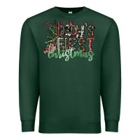 Sports Green Baby's First Christmas Premium Sweatshirt - CowhideDigitalArt