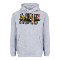 Heather Grey Happy Easter Heavyweight Hoodie - CowhideDigitalArt