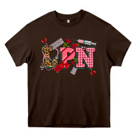 Chocolate Brown valentinesday lpn Heavy Core Tee - NancyCooperArtShop