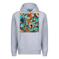 Heather Grey coffee and barista gnomes with glitter seamless pattern bbs Premium Hoodie - BundleAndBundleShop