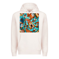 Pale Pink coffee and barista gnomes with glitter seamless pattern bbs Premium Hoodie - BundleAndBundleShop