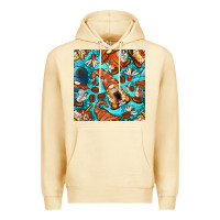 Pina Colada coffee and barista gnomes with glitter seamless pattern bbs Premium Hoodie - BundleAndBundleShop