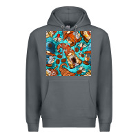 Rock coffee and barista gnomes with glitter seamless pattern bbs Premium Hoodie - BundleAndBundleShop