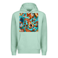Seafoam coffee and barista gnomes with glitter seamless pattern bbs Premium Hoodie - BundleAndBundleShop