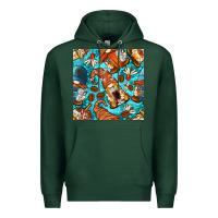 Sports Green coffee and barista gnomes with glitter seamless pattern bbs Premium Hoodie - BundleAndBundleShop
