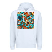 White coffee and barista gnomes with glitter seamless pattern bbs Premium Hoodie - BundleAndBundleShop