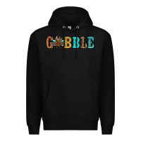 Black gobble thanksgiving turkey Premium Hoodie - RanaPortraitStore