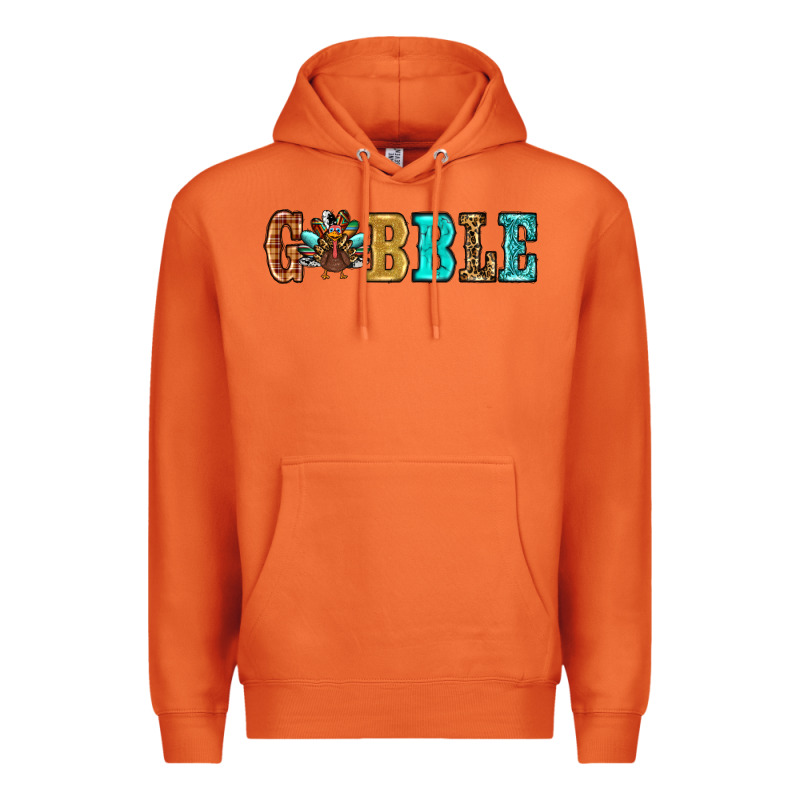Gobble Thanksgiving Turkey Premium Hoodie by RanaPortraitStore | Teevron