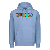 Colony Blue gobble thanksgiving turkey Premium Hoodie - RanaPortraitStore