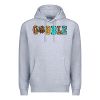 Heather Grey gobble thanksgiving turkey Premium Hoodie - RanaPortraitStore