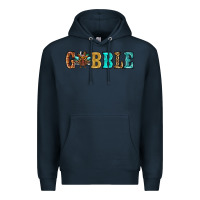Navy gobble thanksgiving turkey Premium Hoodie - RanaPortraitStore