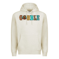 Oatmeal Heather gobble thanksgiving turkey Premium Hoodie - RanaPortraitStore