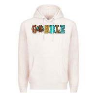 Pale Pink gobble thanksgiving turkey Premium Hoodie - RanaPortraitStore