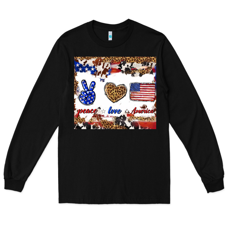 Peace Love America Long Sleeve Tee by TumblerDesignByShophia | Teevron