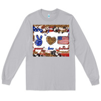 Moon Dust peace love america Long Sleeve Tee - TumblerDesignByShophia