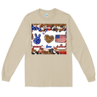 Mushroom peace love america Long Sleeve Tee - TumblerDesignByShophia