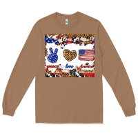 Toasted Coconut peace love america Long Sleeve Tee - TumblerDesignByShophia