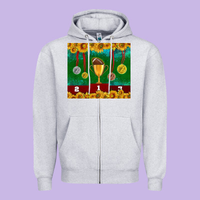 American Football Trophy Cup And Medal Tumbler Zipper Hoodie Designed By Bundleandbundleshop