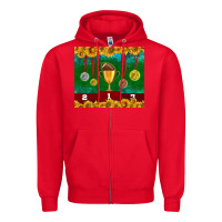 Red american football trophy cup and medal tumbler Zipper Hoodie - BundleAndBundleShop