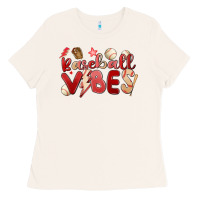 Bone baseball vibes Ladies Tee - MaliasSmallBusiness