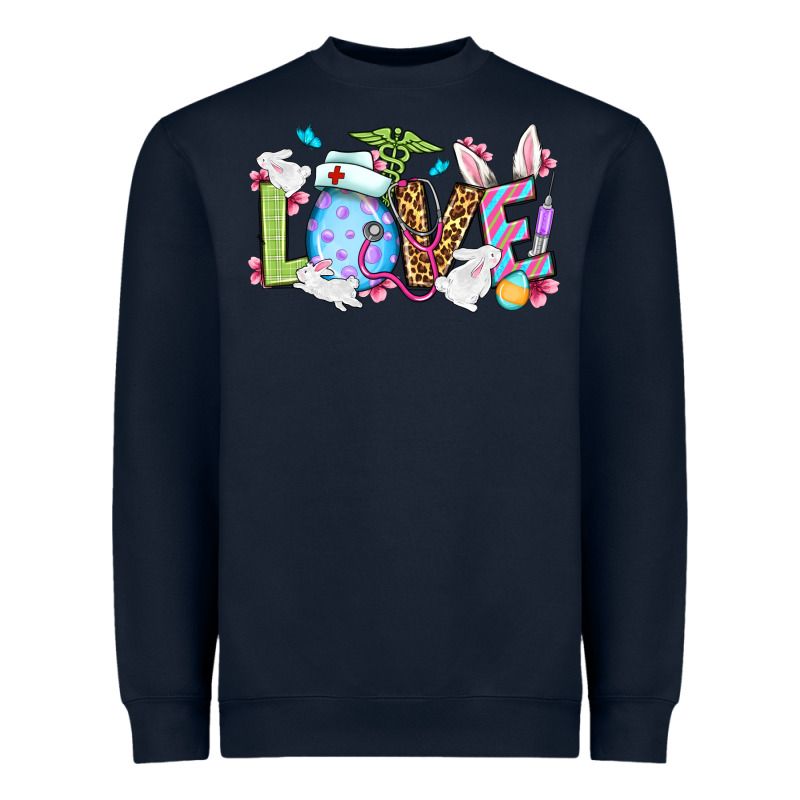 Love Nurse Easter Heavyweight Sweatshirt by OliviaCreatesArt | Teevron