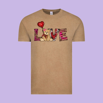 Valentines Day Tedybear Love Vintage Tee Designed By Ranaportraitstore