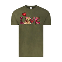 Vintage Olive valentines day tedybear love Vintage Tee - RanaPortraitStore