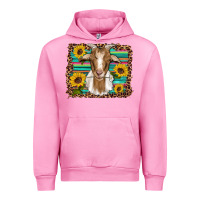 Fuchsia Pink goat daisy sunflowers leopard serape glitter Urban Hoodie - Artiststas
