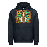 Navy goat daisy sunflowers leopard serape glitter Urban Hoodie - Artiststas