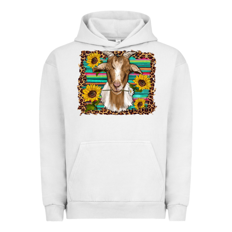Goat Daisy Sunflowers Leopard Serape Glitter Urban Hoodie by Artiststas | Teevron