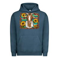 Pigment Midnight Navy goat daisy sunflowers leopard serape glitter Urban Hoodie - Artiststas