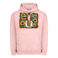 Pigment Salmon goat daisy sunflowers leopard serape glitter Urban Hoodie - Artiststas