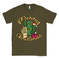 Army Green Cactus Christmas Classic Tee - Bettercallsaul