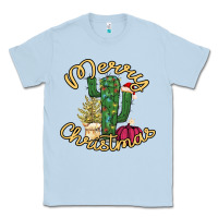 Dusty Blue Cactus Christmas Classic Tee - Bettercallsaul