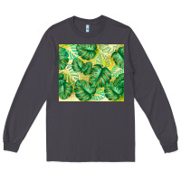 Smoke monstera leaf Long Sleeve Tee - TumblerDesignByShophia