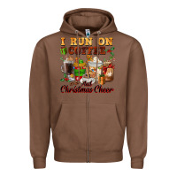 Chestnut i run on coffee and christmas cheer Zipper Hoodie - FaDigitalArtStudio