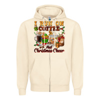 Sandshell i run on coffee and christmas cheer Zipper Hoodie - FaDigitalArtStudio