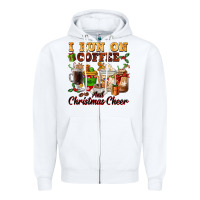 White i run on coffee and christmas cheer Zipper Hoodie - FaDigitalArtStudio