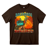 Chocolate Brown backroads and bonfire Heavy Core Tee - NancyCooperArtShop