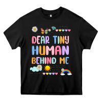Black dear tiny human behind me Heavy Core Tee - JahusDesignShop