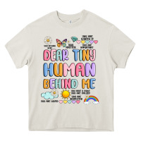 Cream dear tiny human behind me Heavy Core Tee - JahusDesignShop