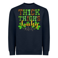 Navy St. Patrick's Thick thighs lucky vibes Heavyweight Sweatshirt - OliviaCreatesArt