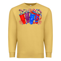Antique Gold american obsessive cup Premium Sweatshirt - CowhideDigitalArt