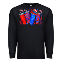 Black american obsessive cup Premium Sweatshirt - CowhideDigitalArt