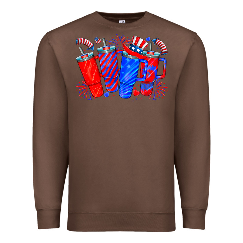 American Obsessive Cup Premium Sweatshirt by CowhideDigitalArt | Teevron