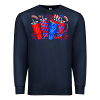 Navy american obsessive cup Premium Sweatshirt - CowhideDigitalArt