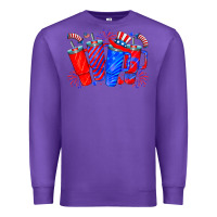 Purple american obsessive cup Premium Sweatshirt - CowhideDigitalArt