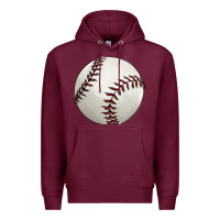 Burgundy baseball ball Premium Hoodie - FaDigitalArtStudio
