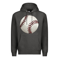 Charcoal Heather baseball ball Premium Hoodie - FaDigitalArtStudio