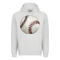 Dove Grey baseball ball Premium Hoodie - FaDigitalArtStudio